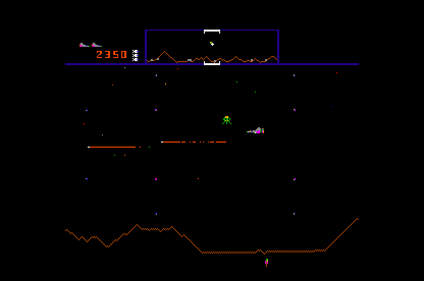 Defender atari screenshot